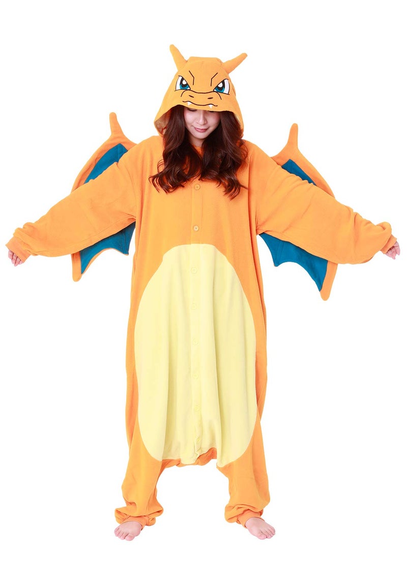 SAZAC Kigurumi - Pokemon - Charizard - Onesie Jumpsuit Halloween Costume Orange - Image 4